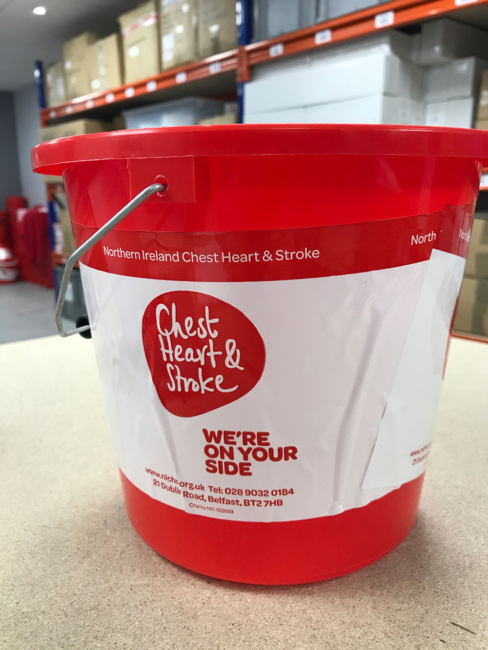 Bucket Label Third Party Logistics Self Storage Belfast